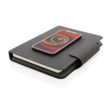 Logotrade business gift image of: Artic Magnetic 10W wireless charging A5 notebook